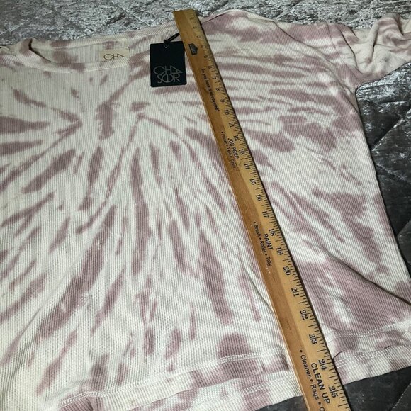 Chaser Heritage Waffle Long Sleeve Snap Drop Shoulder Tee Size S 60% Cotton 40% - Picture 3 of 11